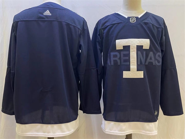Men's Toronto Maple Leafs Blank 2022 Navy Team Heritage Classic Jersey