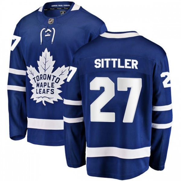 Mens Toronto Maple Leafs Retired Player #27 Darryl Sittler adidas Home Blue Player Jersey