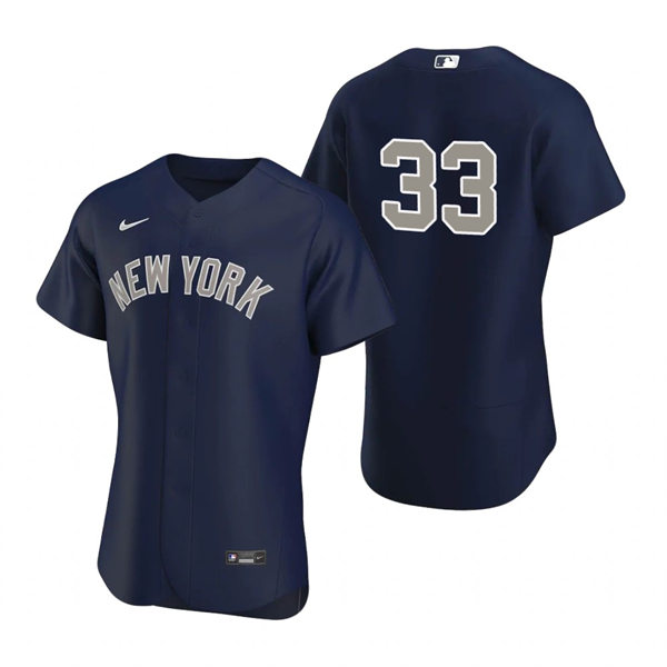 Mens New York Yankees #33 Tim Locastro Nike Navy Alternate 2nd New York Flex Base Jersey