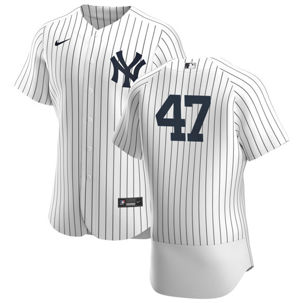 Mens New York Yankees #47 Jordan Montgomery Nike White Home FlexBase Player Jersey