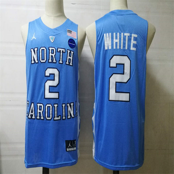 Mens North Carolina Tar Heels #2 Coby White Carolina Blue College Baseketball Game Jersey Mens North Carolina Tar Heels #2 Coby White Carolina Blue College Baseketball Game Jersey