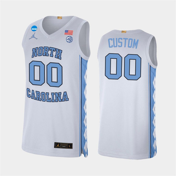 North Carolina Tar Heels Custom White College Basketball Game Jersey