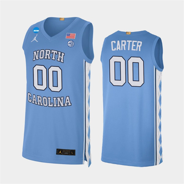 North Carolina Tar Heels Custom Carolina Blue College Basketball Game Jersey