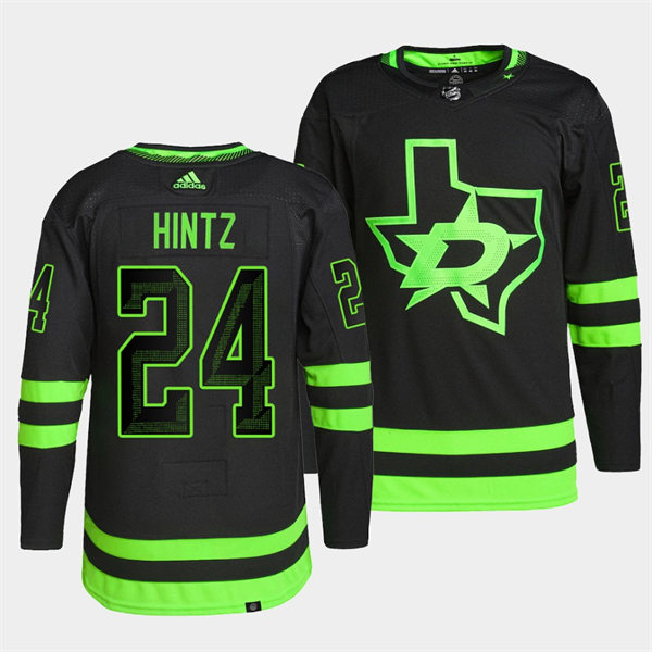 Men's Dallas Stars #24 Roope Hintz Fanatics Blackout Alternate Premium Jerseyy