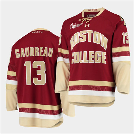 Men's Boston College Eagles #13 Johnny Gaudreau Maroon College Hockey Jersey Men's Boston College Eagles #13 Johnny Gaudreau Maroon College Hockey Jersey