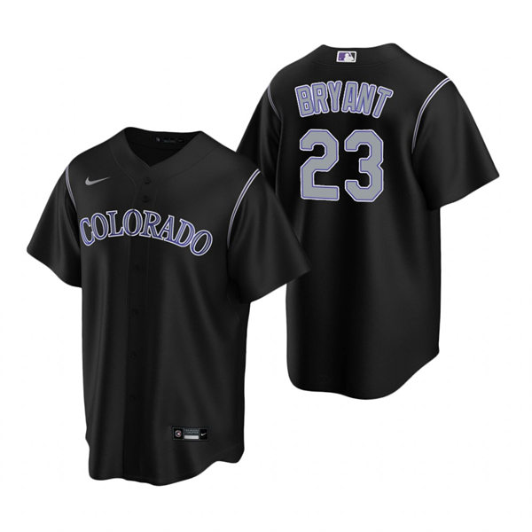Youth Colorado Rockies #23 Kris Bryant Nike Black Alternate Jersey