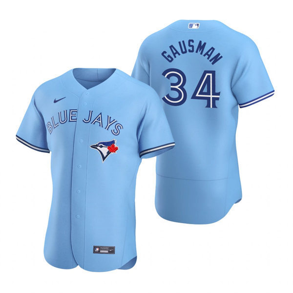 Mens Toronto Blue Jays #34 Kevin Gausman Nike Powder Blue Alternate FlexBase Player Jersey