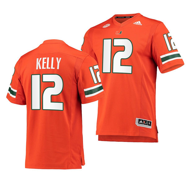 Mens Miami Hurricanes #12 Jim Kelly Adidas 2021 Orange College Football Game Jersey Mens Miami Hurricanes #12 Jim Kelly Adidas 2021 Orange College Football Game Jersey