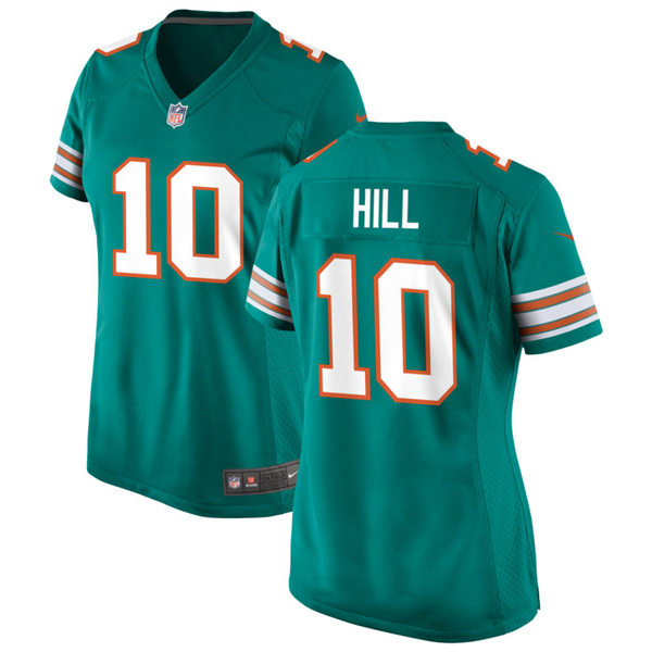 Women's Miami Dolphins #10 Tyreek Hill Nike Aqua Retro Alternate Limited Jersey