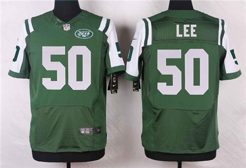 Men's #50 Darron Lee New York Jets Green Team Color NFL Stitched Nike Elite Jersey
