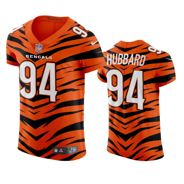 Men's #94 Sam Hubbard Cincinnati Bengals Stitched 2021-22 Orange City Edition Jersey