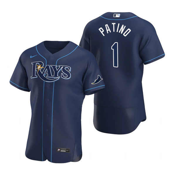 Mens Tampa Bay Rays #1 Luis Patino Nike Navy Alternate FlexBase Jersey