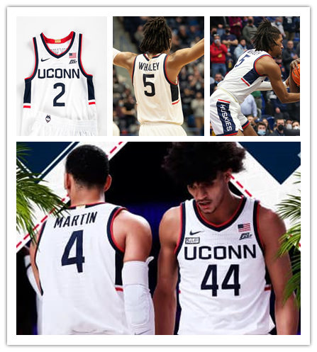 Mens Youth UConn Huskies Custom Nike White Uconn College Basketball Game Jersey