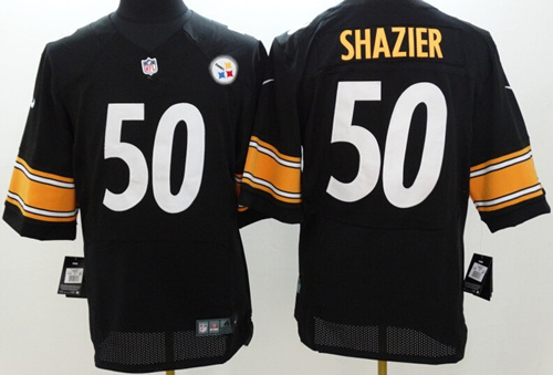 Men's #50 Ryan Shazier Pittsburgh Steelers Black Stitched Nik Elite Jersey