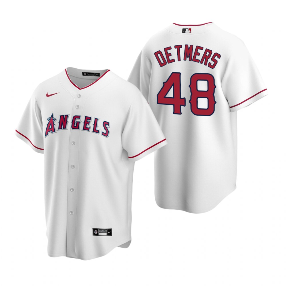 Youth Los Angeles Angels #48 Reid Detmers Nike White Home CoolBase Jersey