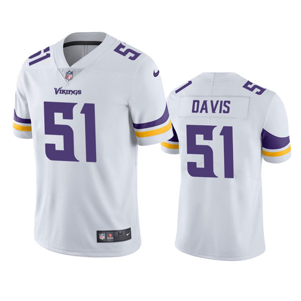 Men's #51 Wyatt Davis Minnesota Vikings Nike Purple Color Rush Vapor Untouchable Limited Jersey