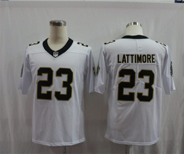 Men's #23 Marshon Lattimore New Orleans Saints White Stitched Nike Vapor Untouchable Limited Jersey