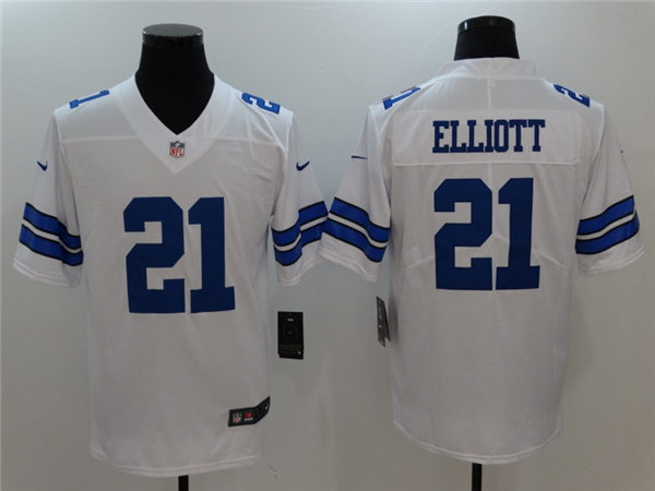 Men's #21 Ezekiel Elliott Dallas Cowboys Stitched Nike White Vapor Untouchable Limited Jersey