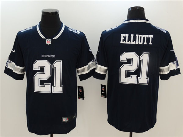 Men's #21 Ezekiel Elliott Dallas Cowboys Stitched Nike Navy Team Color Untouchable Limited Jersey