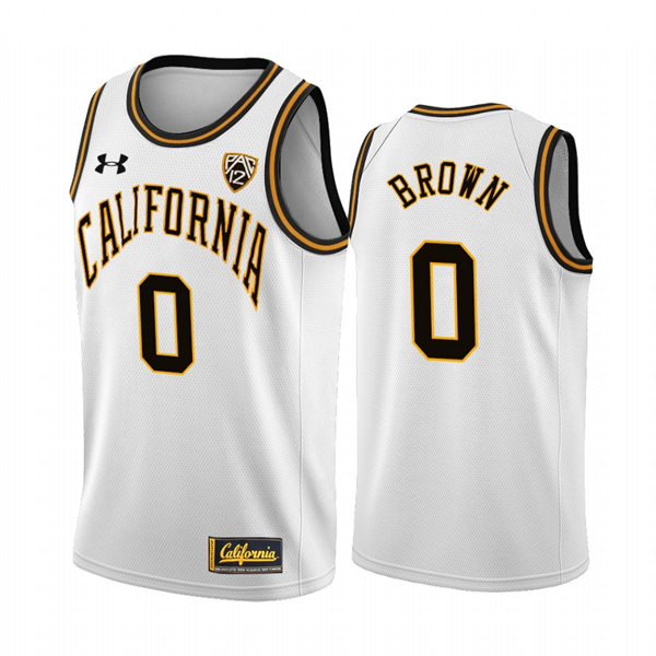 California Golden Bears #0 Jaylen Brown White Retro College Basketball Game Jersey