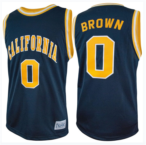California Golden Bears #0 Jaylen Brown Navvy Retro College Basketball Game Jersey
