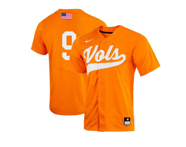 Tennessee Volunteers #9 Cortland Lawson 2022 Diamond Nike Orange Vols College Baseball Game Jersey