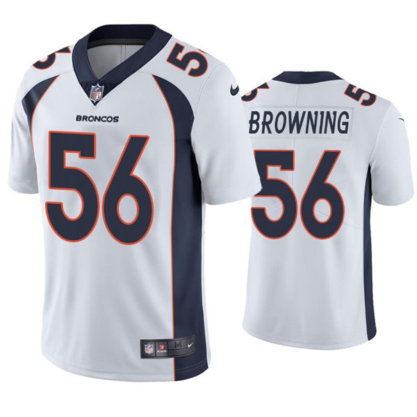 Mens #56 Baron Browning Denver Broncos Nike White Vapor Untouchable Limited Jersey