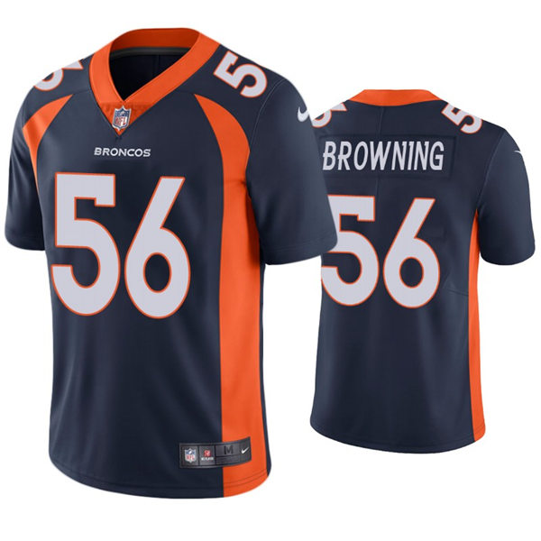 Mens #56 Baron Browning Denver Broncos Nike Navy Vapor Untouchable Limited Jersey