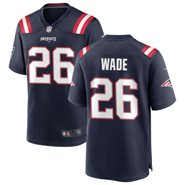 Mens #26 Shaun Wade New England Patriots Stitched Nike Navy Vapor Untouchable Limited Jersey