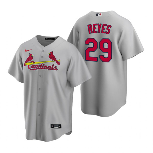 Mens St. Louis Cardinals #29 Alex Reyes Nike Grey Road CoolBase Jersey