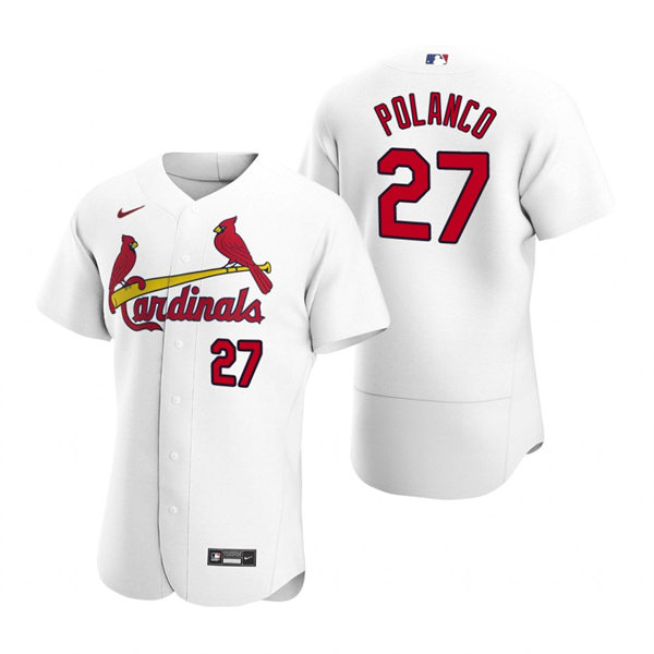 Mens St. Louis Cardinals Retired Player #27 Placido Polanco Nike White Home FlexBase Jersey
