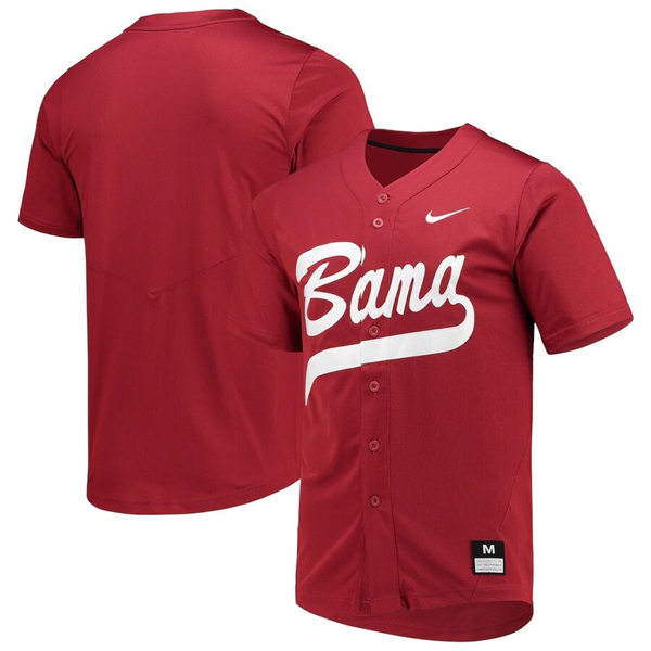 Mens Youth Alabama Crimson Tid Blank Crimson College Baseball Softball Team Jersey