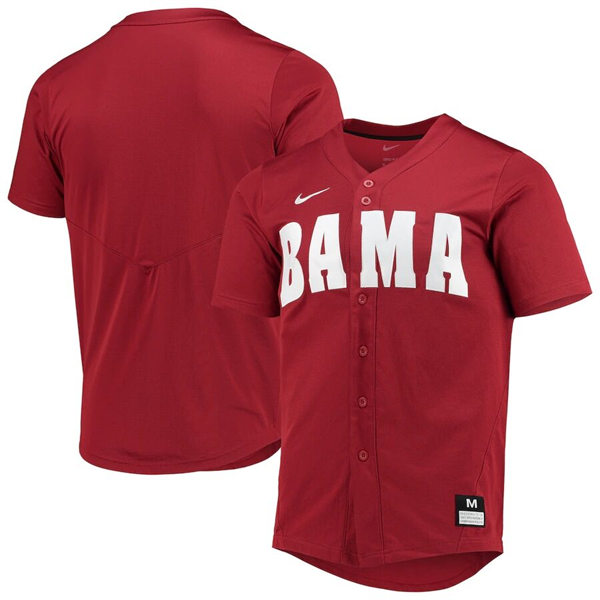 Mens Youth Alabama Crimson Tid Blank 2020 Crimson BAMA College Baseball Team Jersey
