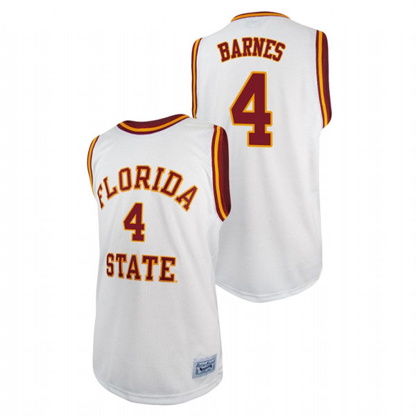 Florida State Seminoles #4 Scottie Barnes White Original Retro Jersey