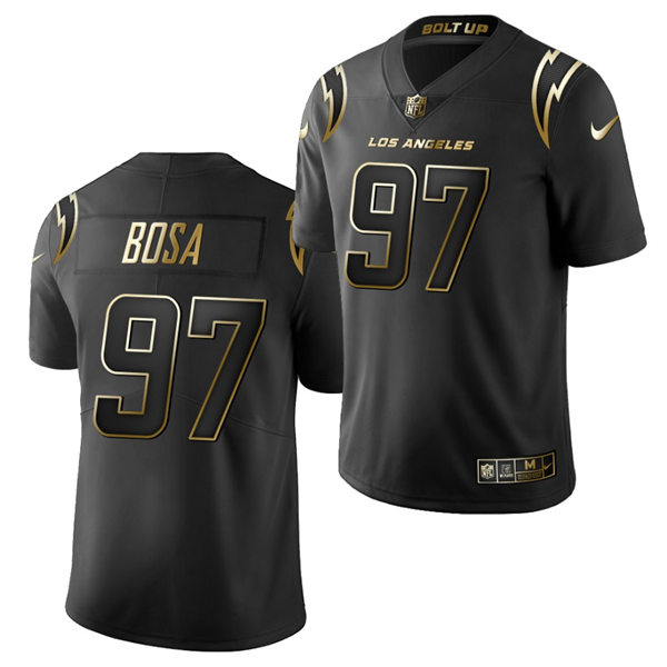 Mens  #97 Joey Bosa Los Angeles ChargersNike Stitched Black Golden Limited Jersey