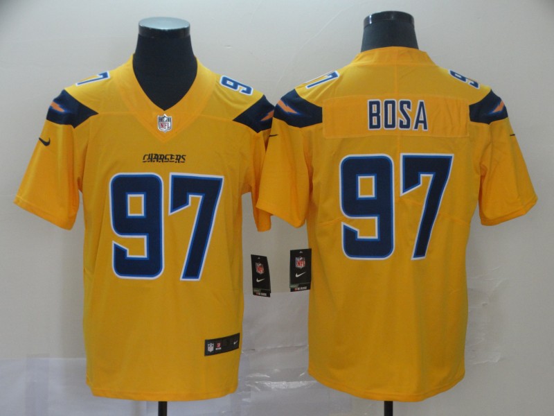 Men's #97 Joey Bosa Los Angeles Chargers Stitched Nike Gold Inverted Legend Jersey