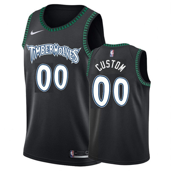 Minnesota Timberwolves Custom Nike Black Trees Classic Edition Jersey