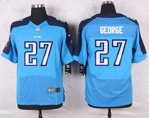 Men's #27 Eddie George Tennessee Titans Light Blue Stitched Retired Player NFL Nike Elite Jersey