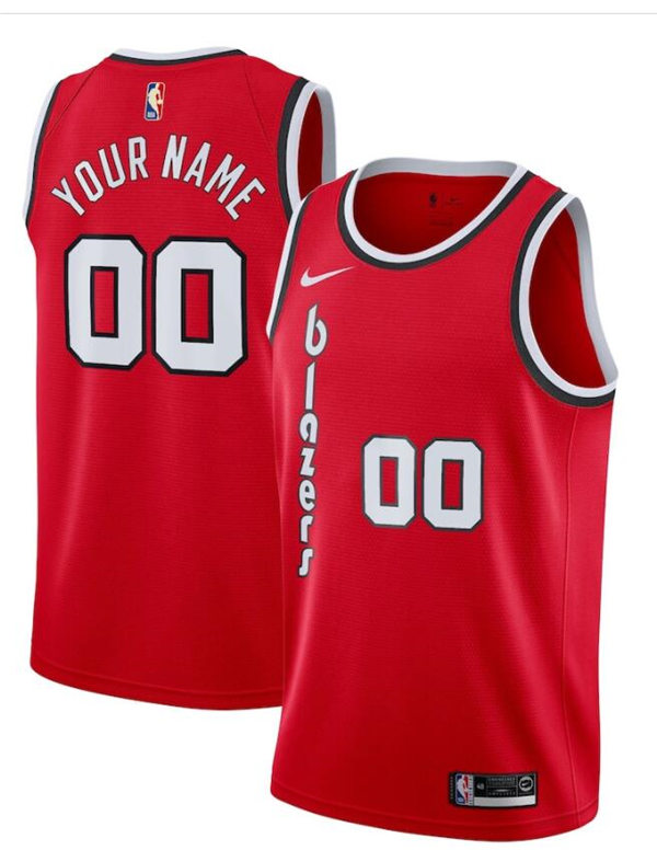Portland Trail Blazers Custom Red Nike Hardwood Classics Swingman Jersey