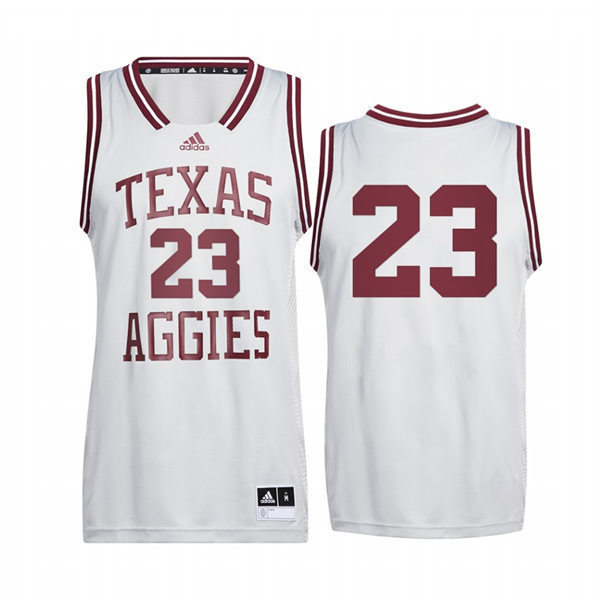 Mens Youth Texas A&M Aggies #23 Danuel House Jr. Gray 2022 Reverse Retro College Basketball JJersey