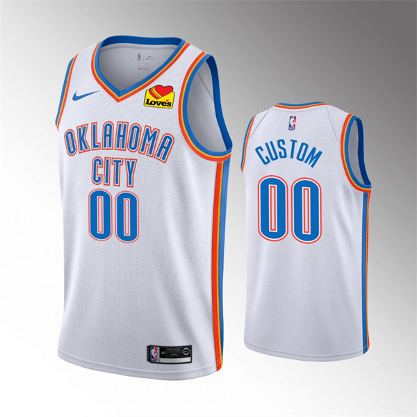 Oklahoma City Thunder Custom White Nike Association Edition Jersey