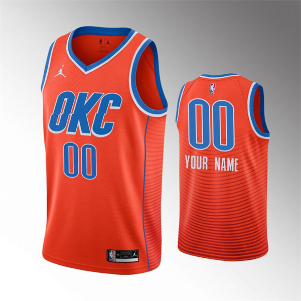Oklahoma City Thunder Custom Orange Statement Edition Jersey