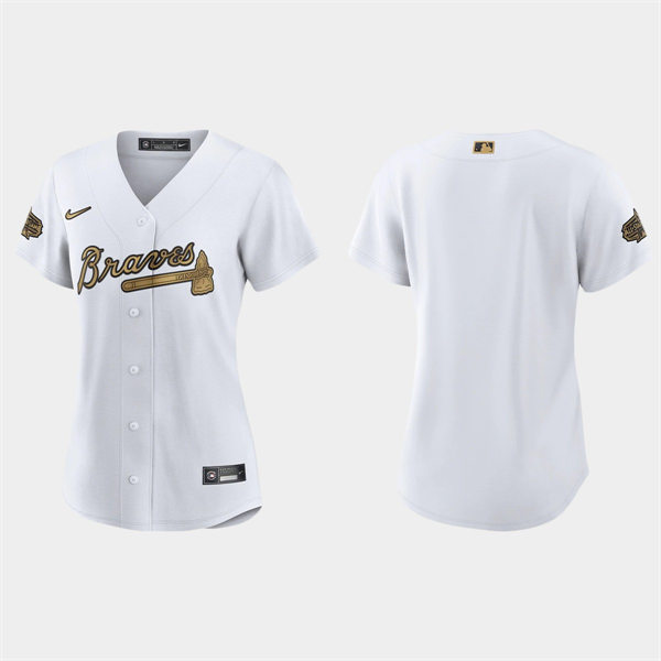 Women Atlanta Braves White White 2022 MLB All-Star Game Replica Team Jersey