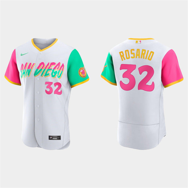 Mens San Diego Padres #5 Eguy Rosario White Stitched 2022 City Connect Jersey
