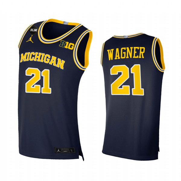 Mens Youth Michigan Wolverines #21 Franz Wagner Navy College Basketball Game Jersey Mens Youth Michigan Wolverines #21 Franz Wagner Navy College Basketball Game Jersey