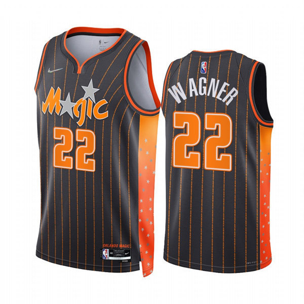 Men's Orlando Magic #22 Franz Wagner Anthracite 2021-22 City Edition Jersey