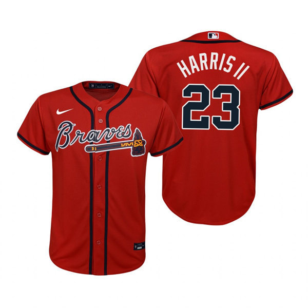 Youth Atlanta Braves #23 Michael Harris II Red Alternate Jersey