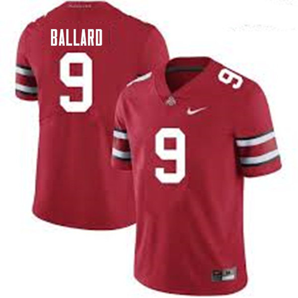 Mens #9 Jayden Ballard Ohio State Buckeyes Stitched Nike Scarlet College Football Game Jersey S-3XL