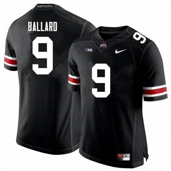 Mens #9 Jayden Ballard Ohio State Buckeyes Stitched Nike Black White College Football Game Jersey S-3XL 