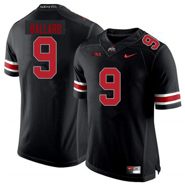 Mens #9 Jayden Ballard Ohio State Buckeyes Stitched Nike Blackout College Football Game Jersey S-3XL 